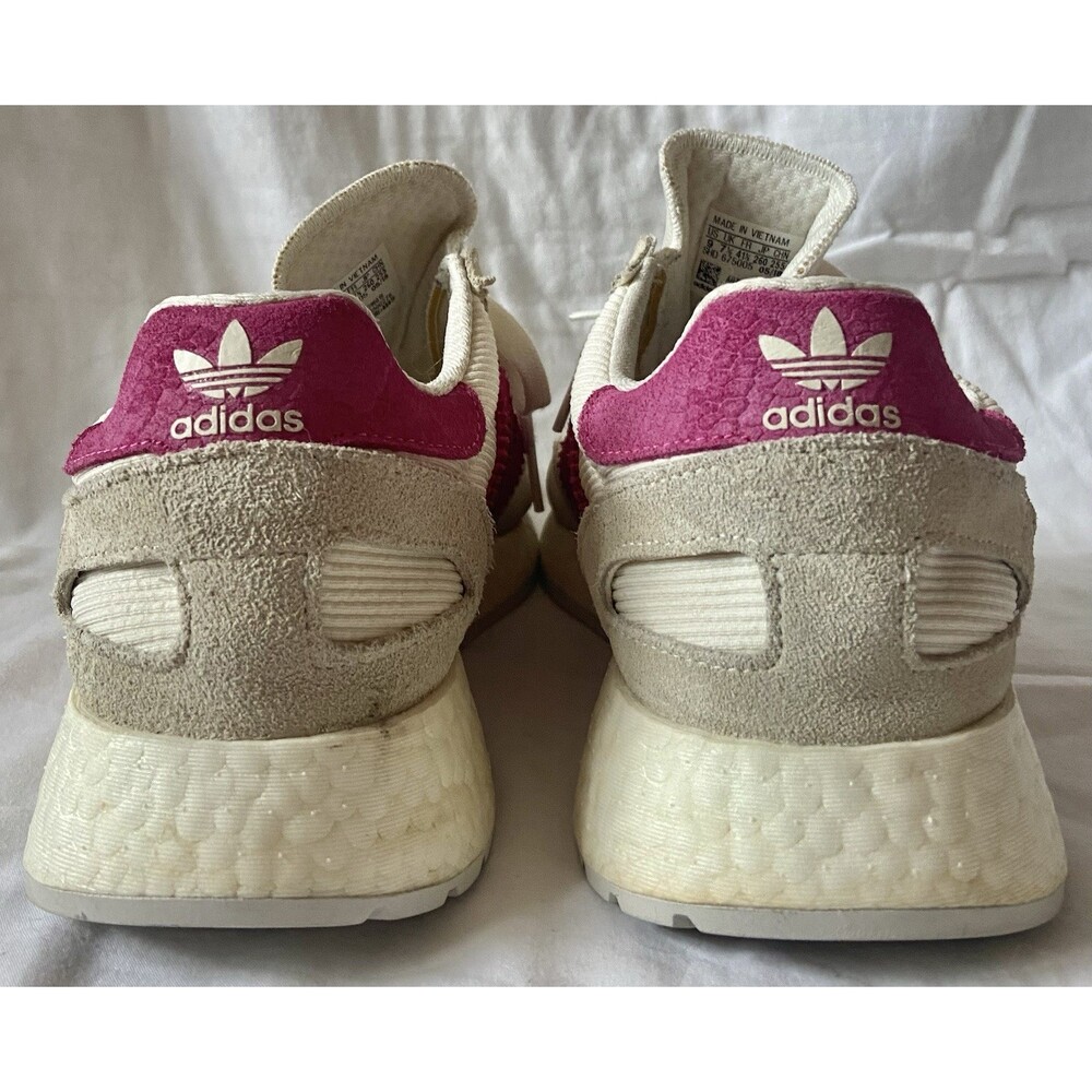 Adidas Shoes Womens Sz 9 Boost Athletic Low Sneakers Fabric White/pink - Picture 5 of 6